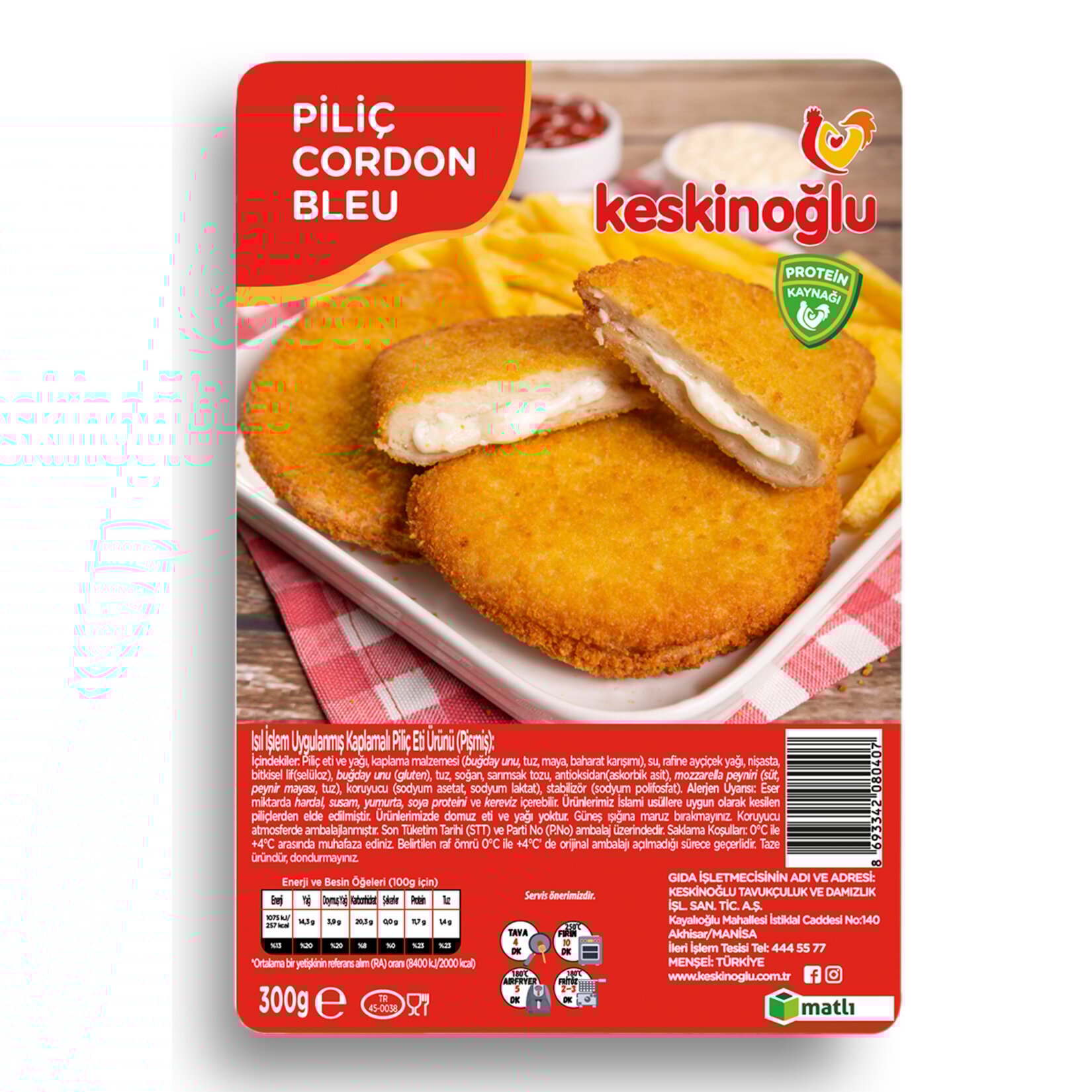 Keskinoğlu Piliç Cordon Bleu 300 G